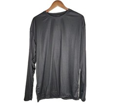 A4 Long Sleeve Cooling Performance Crew Shirt in Black Size XL