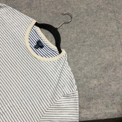 J.Crew Re-Imagined Mens Large Blue White Striped Cotton T-Shirt BG833 FA22