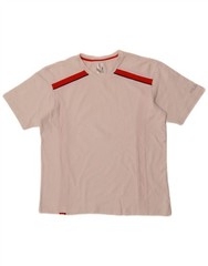 Fila Mens T-Shirt Top Medium White Colourblock Polyamide AP16