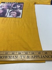Vintage 70s Beatles M 38-40 Ringer T Healthknit T-shirt Yellow Stripes