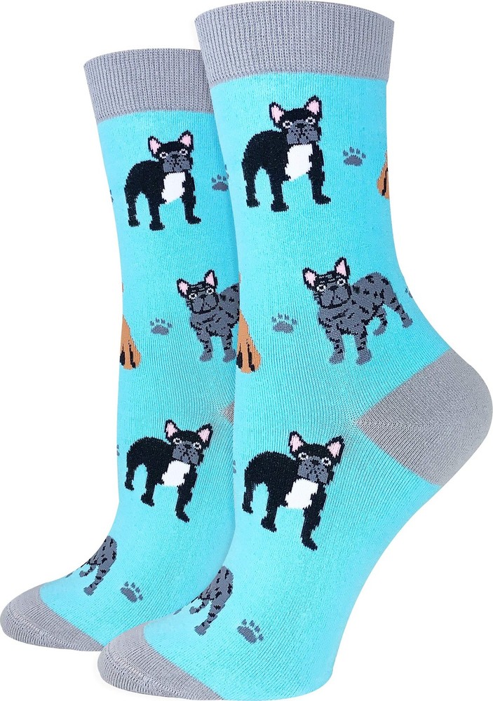 French Bulldog Frenchie Women Premium Comfort Socks Fits Size 410 Novelty
