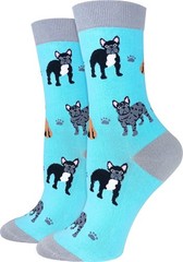 French Bulldog Frenchie Women Premium Comfort Socks Fits Size 410 Novelty
