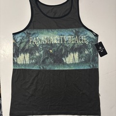 NWT panama city beach Body Glove Men’s Tropical Beach Charcoal Tank Top Size L
