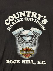 Men’s 1990 Harley Davidson 3D Emblem Made in USA Biker Earth Wizard T Shirt XL