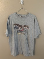 American Spirit Fruit Of The Loom Mens XL Gray Graphic Tshirt