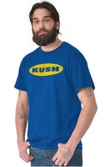 Kush Marijuana Cannabis Stoner Smoking Weed Adult Short Sleeve Crewneck Tee