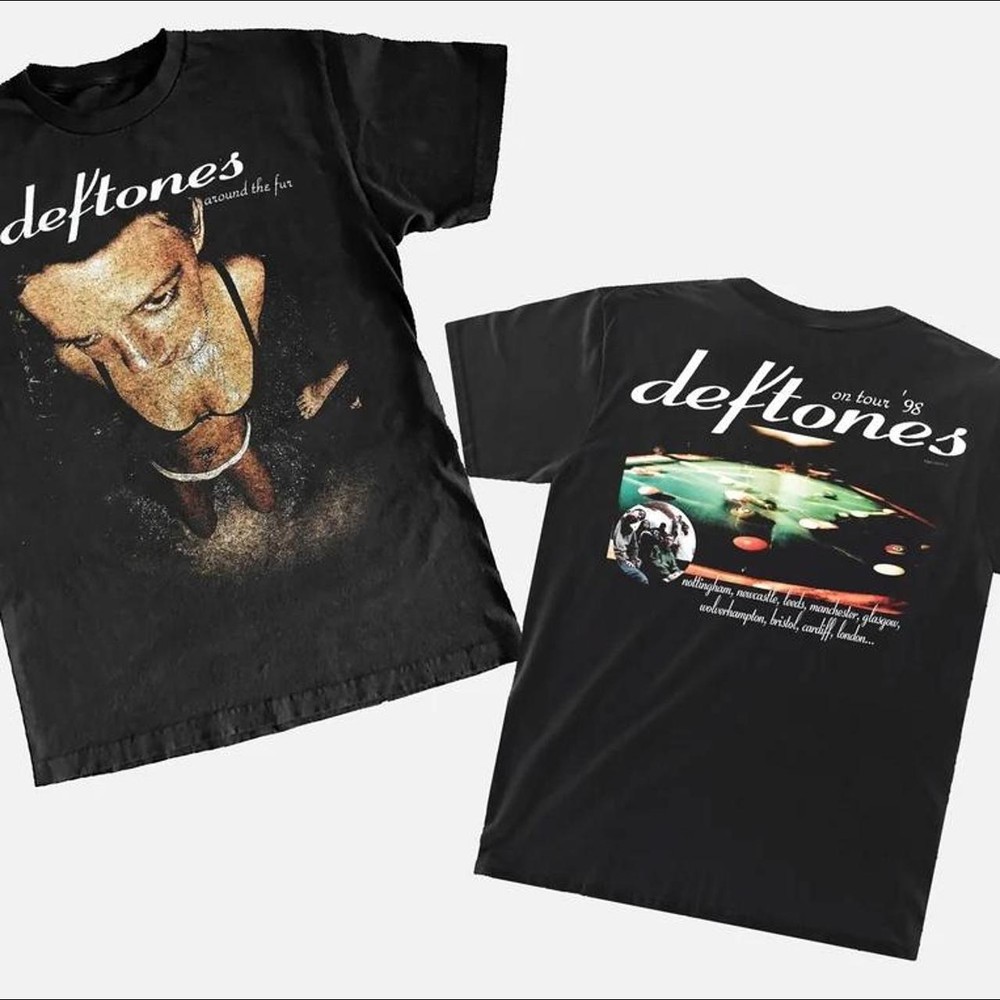 Deftones On Tour ’98 ‘Around The Fur’ T-Shirt Classic style black NH6644