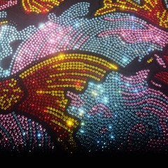 New Fashion Diamond Fish Rhinestones Short Sleeve Luxury Men Black T-Shirt