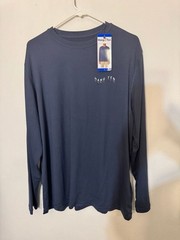 Hang Ten Men’s Long Sleeve Sun Tee UPF 50+ Blue Size L NWT