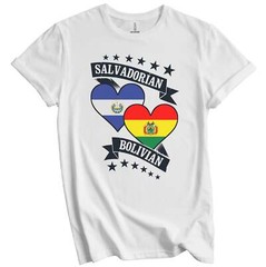Salvadorian Bolivian Heart Flags El Salvador Bolivia T-Shirt
