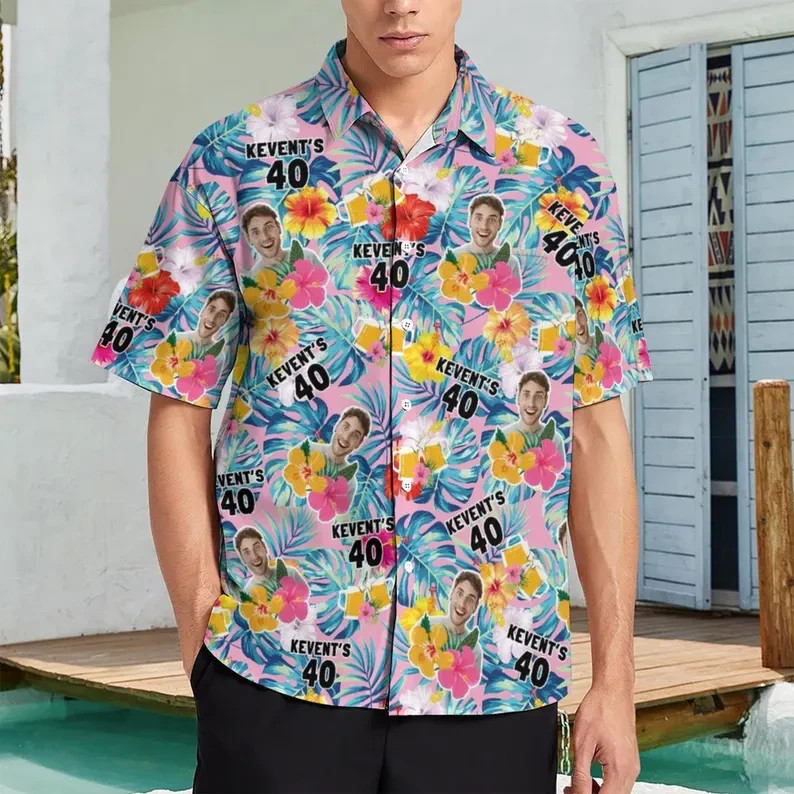 Personalized Hawaiian Shirt Custom Aloha Beach Vacation Group Outfit Gift