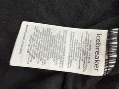 Icebreaker Shirt Mens Medium Black 150 Merino Wool Long Sleeve Graphic Tee