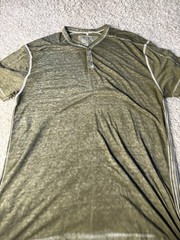 Buckle Black Shirt Adult Extra Large 1XL Green Short Sleeve Casual Mens A234****