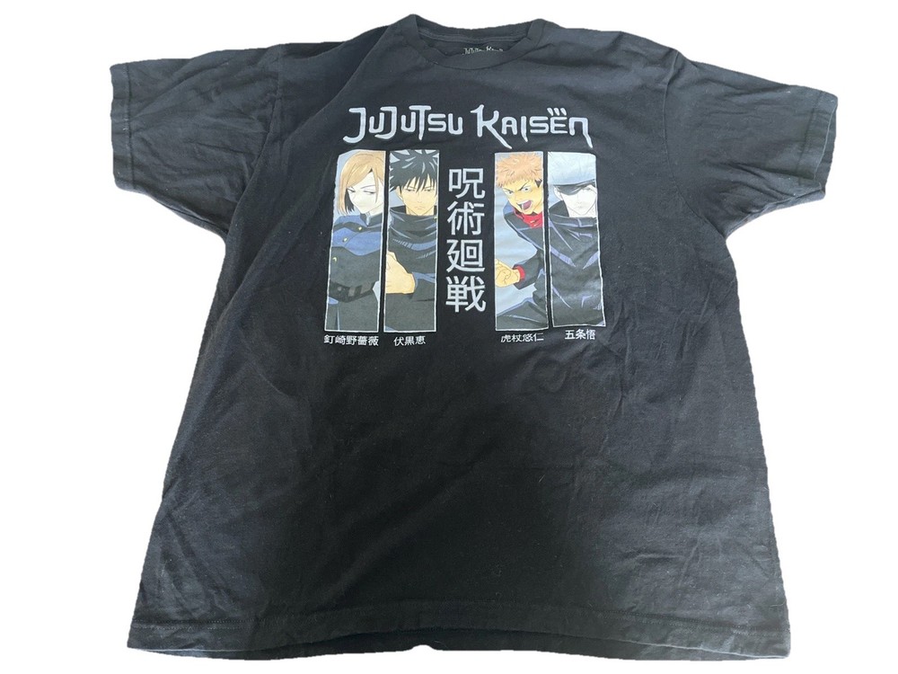 Jujutsu Kaisen Men’s Shirt Short Sleeve Graphic Tee Size XL 46/48 Black