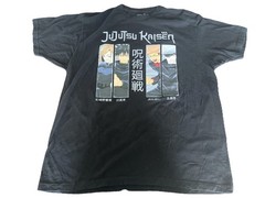 Jujutsu Kaisen Men’s Shirt Short Sleeve Graphic Tee Size XL 46/48 Black