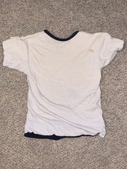 Vtg 70s Champion Reversible Double Face College P.E. Gym T Shirt Sz S Blue Bar