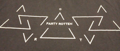 Unisex Lg Party Rotten Rebels ROT Black Graphic T Shirt