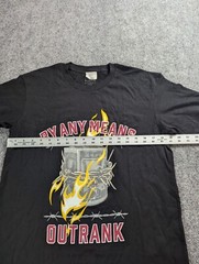Outrank T-Shirt Men’s M Black Graphic Print By Any Means NWT