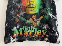 Vintage Bob Marley Single Stitch Tie Dye T Shirt Double Sided The Roxx 90’s Y2K