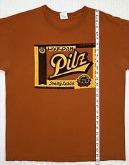 Live Oak Pilz Brewing Company Orange Shirt LG 21.5” X 27”