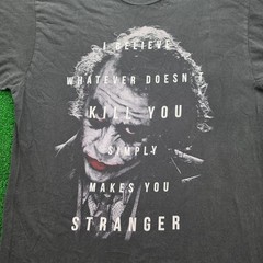 The Dark Knight The Joker Heath Ledger Stranger Tshirt Mens Large Batman 2008