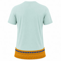 Yahawashi Saw Nathanael John 1:47 Celadon Tee Gold Fringes