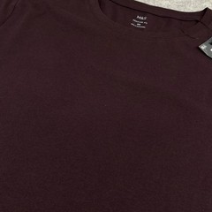 M&S T Shirt 2XL Regular Fit Mens Dark Burgundy New With Defects XXL 47-49in