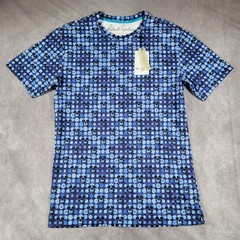 Robert Graham Shirt Mens XS Blue Spotted Skulls Classic Fit Graphic Tee Designer