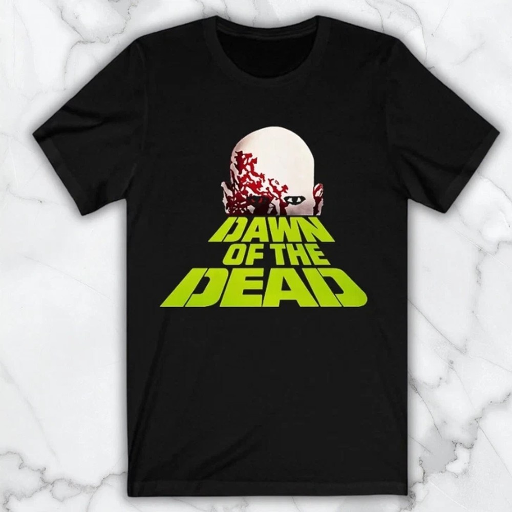 Dawn of The Dead Horror Movie Men’s Black Graphic T Shirt FREESHIPS