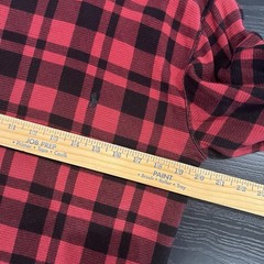 POLO RALPH LAUREN Checkered Plaid Long Sleeve Thermal Tee Red Black Size M L/S