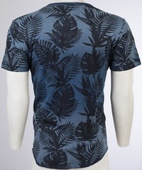 $89 TRUE RELIGION Indigo BUDDHA FACE Hawaiian Floral Graphic T-shirt NWT
