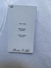 NEW Porter & Ash Men’s Large White Performance Tee V-Neck T-Shirt NWT