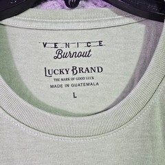 Lucky Brand Ganja Shirt Mens Large Green Smoke Jamaica Weed Casual Faded 420 NWT