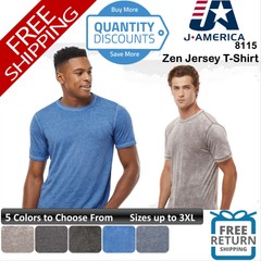 🔥 J. America Men Zen Jersey T-shirt Short Sleeve Blend Soft Up To 3XL 8115