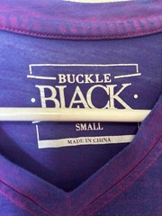 Buckle Black Men’s Purple Marled Short Sleeve V-Neck T-Shirt