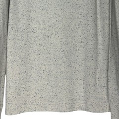 J.Crew Long Sleeve Henley Shirt Gray Blue Speckled Marl Cotton Size L NWT