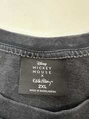 Limited Edition Disney Mickey Mouse x Keith Haring Grey T-Shirt 2XL XXL Japan