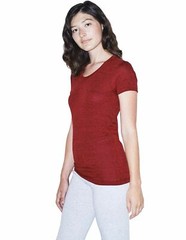 American Apparel Women’s Tri-Blend Slim Fit Crewneck Short Sleeve Track T-Shirt