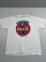 Vintage Coca-Cola Shirt Mens XL White Always Bottle Graphic Tee Soda Advertising