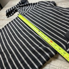 US Polo Assn Thermal Shirt Mens L Grey White Striped Long Sleeve Waffle Knit
