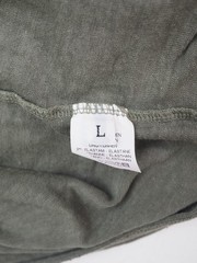 Wool & Co Men’s Khaki Green Linen Solid Tee Shirt Size L Made in Italy