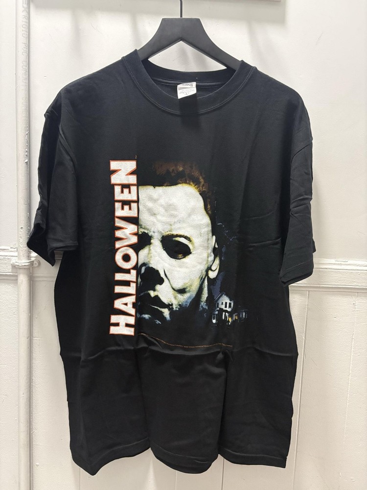 Vintage Halloween Michael Myers Shirt Mens Large Black Anvil Horror Movie Tee
