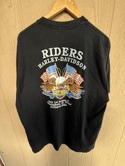 Harley Davidson 1990 Vintage The Last Biker On Earth 3D Emblem Shirt XL Reprint