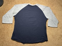 Official FDNY Fire Department City of New York Raglan 3/4 Sleeve Shirt Mens L