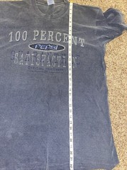 Unisex PEPSI L/XL T-Shirt “100 PERCENT PEPSI GUARANTEED” Embroidered 90s Retro