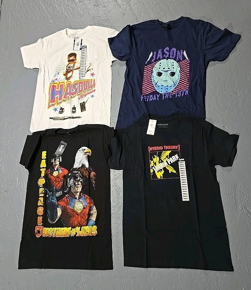 Friday 13th John Cena Linkin Park Hasbulla T-Shirt Men’s Size Small 4pc Lot (N)