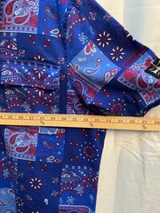 Dogg Supply by Snoop Dog, Men’s XL Collar Button Down Bandana Shirt