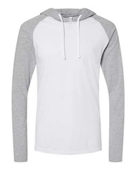 LAT Men’s Fine Jersey Hooded Long Sleeve Raglan T-Shirt 6917