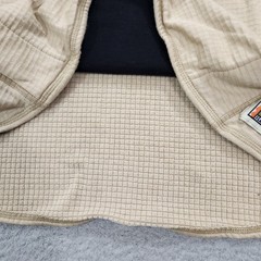 Insport Shirt Men Large Beige Grid Fleece Half Zip Polartec Frog Flame Resistant