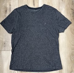 AllSaints Mens Tonic Crew Neck Ramskull T-Shirt Marled Black Size XL